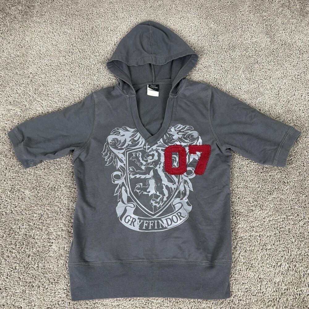 The Wizarding World Of Harry Potter Hoodie Womens Small Gray Gryffindor 07